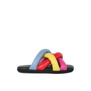 Witte Jbraided Slides Schoenen Moncler , Black , Dames