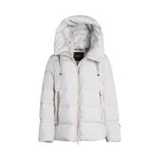 Gewatteerde Peacoat met Waterdichte Membran Moorer , White , Dames