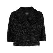 Korte Franje Blazer Fabiana Filippi , Black , Dames