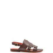 Platte Sandalen voor Vrouwen Santoni , Brown , Dames