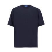 Katoenen Crew-neck T-shirt voor warme dagen Kiton , Blue , Heren