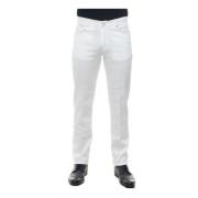 5-Zakken Broek Kiton , White , Heren