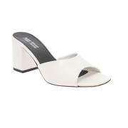 Anja Mule Heel 70 Patent Sandalen Paris Texas , White , Dames