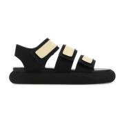 Tweekleurige stof en lederen octans sandalen Neous , Multicolor , Dame...