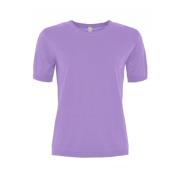 Zachte O-Neck T-shirt in diverse kleuren Skovhuus , Purple , Dames