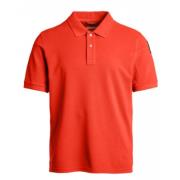 Compact Katoenen Polo Shirt Parajumpers , Red , Heren
