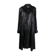 Zwarte Oversized Trenchcoat met Schoudervullingen Saint Laurent , Blac...