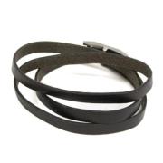 Pre-owned Leather bracelets Hermès Vintage , Black , Dames