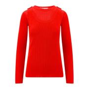 Geribbelde Viscose Pullover Marni , Red , Dames