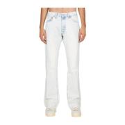 Gewassen Denim Flare Jeans Gallery Dept. , Blue , Heren