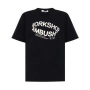 Crème Logo Print T-shirt Ambush , Black , Dames