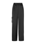 Zwarte Satijnen D6Harlow Broek Dante 6 , Black , Dames