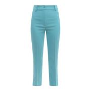 Cropped Trousers Hebe Studio , Blue , Dames
