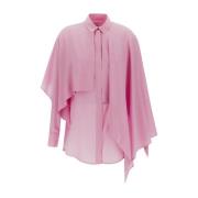 Roze zijden blouse Quira , Pink , Dames