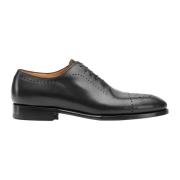 Handgemaakte kalfsleren Oxford schoenen Kiton , Black , Heren