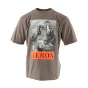 Heren Grijs Katoenen T-Shirt Heron Preston , Gray , Heren