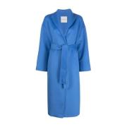 Belted Coats Ermanno Scervino , Blue , Dames