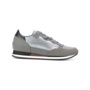 Metallic lage top sneakers Philippe Model , Gray , Heren