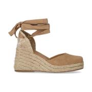 Caramel Espadrille met Sleehak Castañer , Beige , Dames