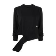 Zwart Cut-Out Sweatshirt Rick Owens , Black , Dames