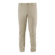 Stretch Poplin Chino Broek BomBoogie , Beige , Heren