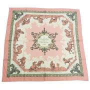 Pre-owned Silk scarves Hermès Vintage , Pink , Dames