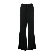 Zwarte broek met hoge taille en uitlopende pijpen MM6 Maison Margiela ...