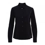 Overhemd met lange mouwen, effen kleur &Co Woman , Black , Dames