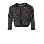 Cardigan Twinset , Black , Dames