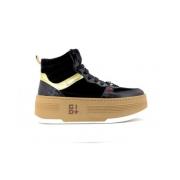 Leren Sneaker - Maat 36 Gio+ , Black , Dames