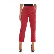 Magenta Corduroy Wijde Pijp Broek PS By Paul Smith , Red , Dames