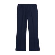 Middernachtblauwe cropped flared broek Ami Paris , Blue , Dames