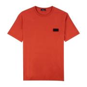 Verwijderbare Patch Katoenen Herno T-Shirt Herno , Red , Heren