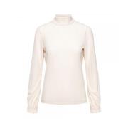 Turtle Neck Long Sleeve Top &Co Woman , White , Dames