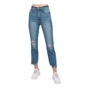 LSYJel14 Le Sylvie Jagged Edge Jeans Masn Frame , Blue , Dames