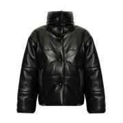 Hide puffer jacket Nanushka , Black , Dames