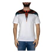 Wings T-Shirt Wit Oranje, Trendy Stijl Marcelo Burlon , White , Heren