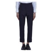 Cropped Trousers Thom Browne , Blue , Heren