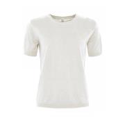 Zachte O-Neck T-shirt in diverse kleuren Skovhuus , White , Dames