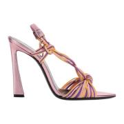 Hoge hak sandalen met plastic detail Saint Laurent , Pink , Dames