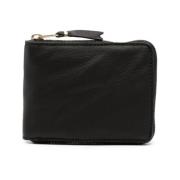 Zwarte Leren Clutch Tas met Ritssluiting en Kaartsleuven Comme des Gar...