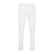 Lichtblauwe Katoenen Maatwerkbroek Dondup , White , Heren