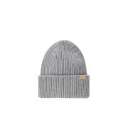 Grijze Geribbelde Merinowollen Hoed Woolrich , Gray , Heren