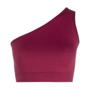 Fuchsia One-Shoulder Cropped Top Rick Owens , Pink , Dames