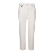 Straight Trousers Re/Done , White , Dames
