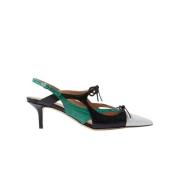 Croco-Printed Slingback Hakken Muiltjes Scarosso , Multicolor , Dames