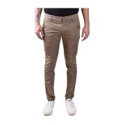 Slim-Fit Stijlvolle Broek Dondup , Brown , Heren