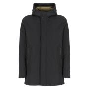 Gelaagde Zwarte Parka met Capuchon Herno , Black , Heren