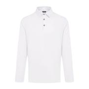 Katoenen Polo Shirt Kiton , White , Heren