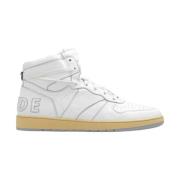 Witte Leren Sportsneakers Rhude , White , Heren